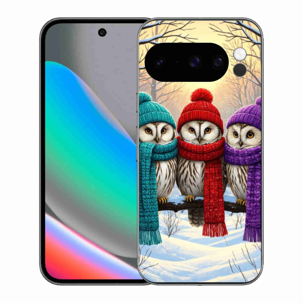 Gélový kryt mmCase na Google Pixel 10 Pro - soví priatelia