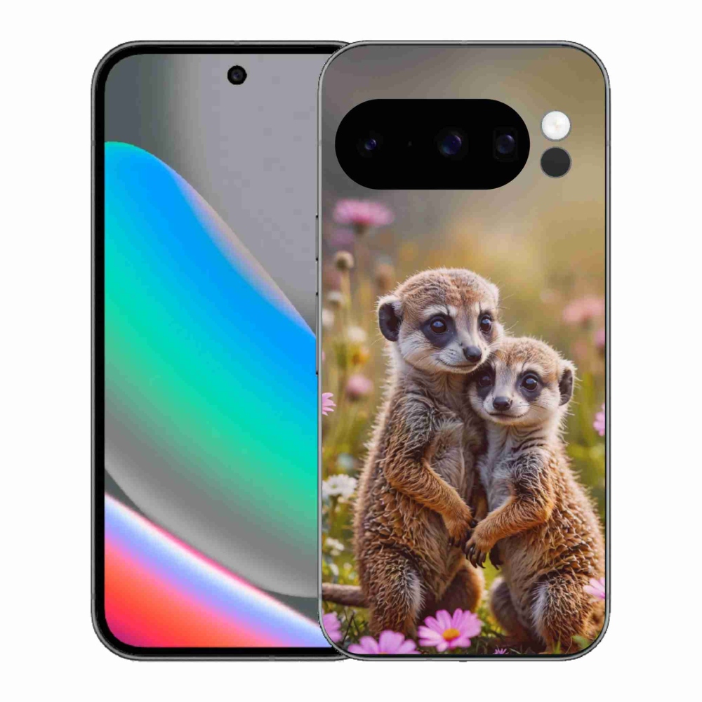 Gélový kryt mmCase na Google Pixel 10 Pro - surikatí duo