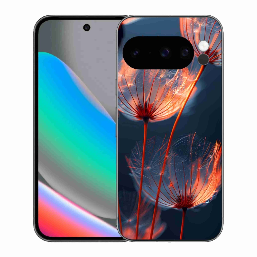 Gélový kryt mmCase na Google Pixel 10 Pro - svetielkujúce páperie
