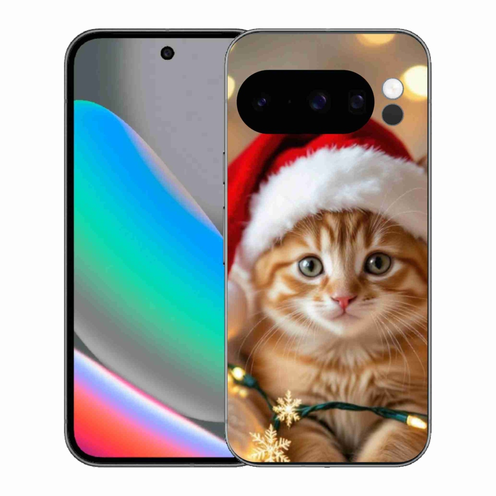 Gélový kryt mmCase na Google Pixel 10 Pro - vianočné mačiatko