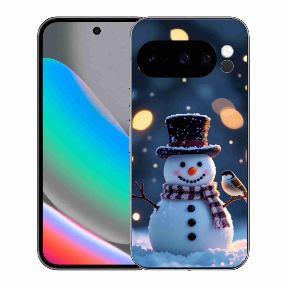Gélový kryt mmCase na Google Pixel 10 Pro - vianočný snehuliak