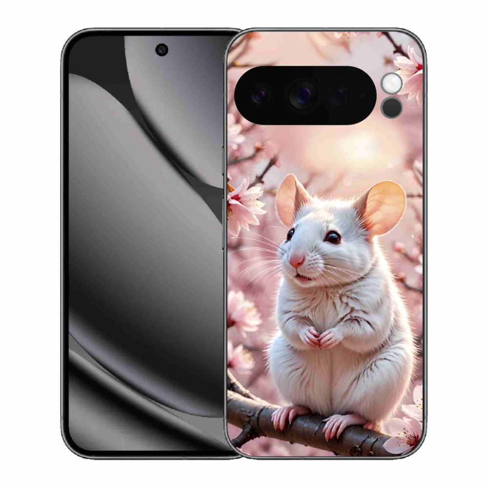 Gélový kryt mmCase na Google Pixel 10 Pro XL - biela myš na vetve