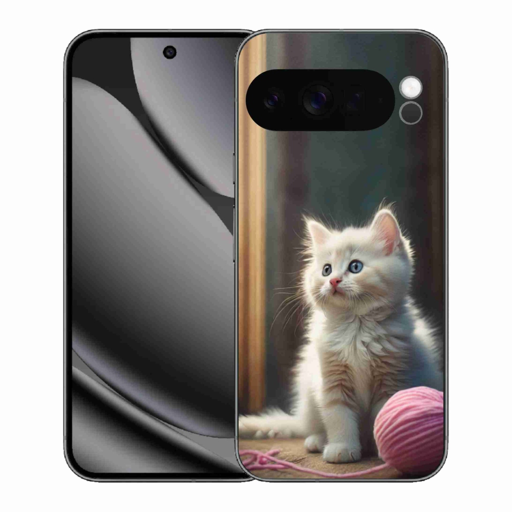 Gélový kryt mmCase na Google Pixel 10 Pro XL - biele mačiatko 2