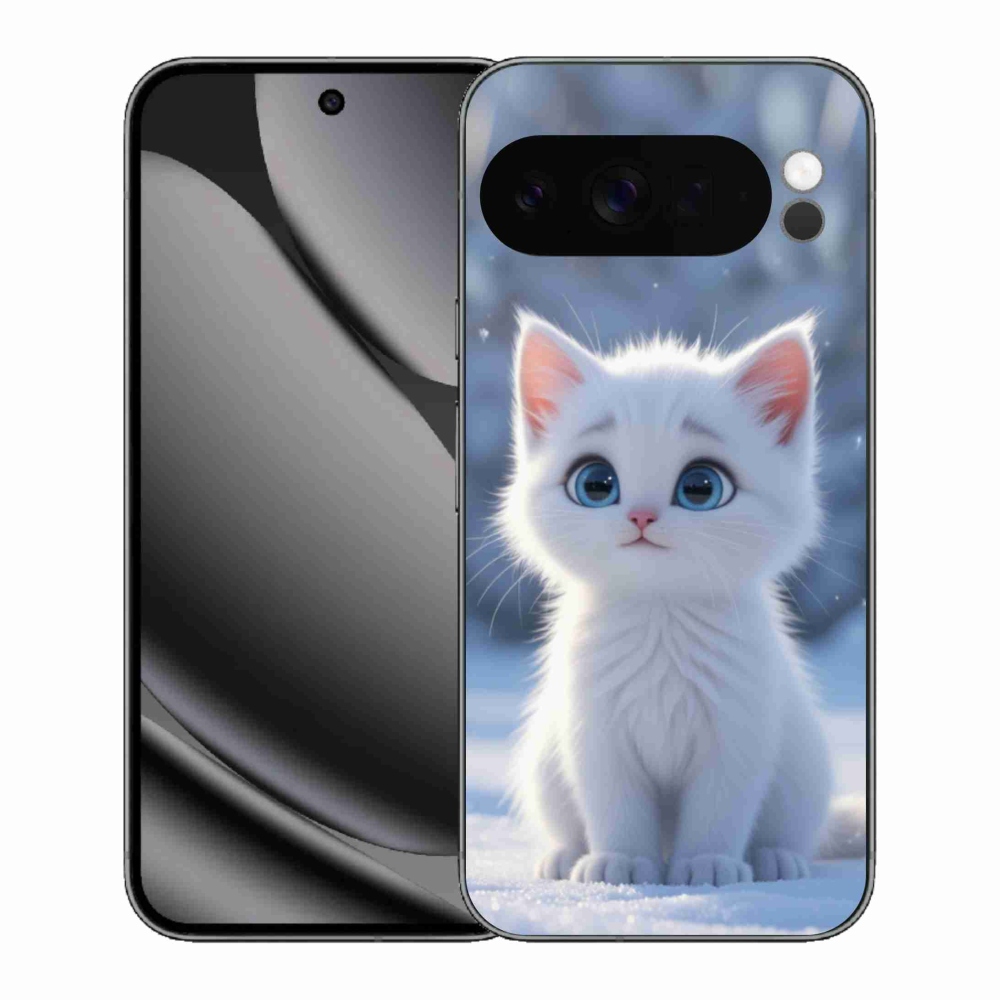 Gélový kryt mmCase na Google Pixel 10 Pro XL - biele mačiatko 3