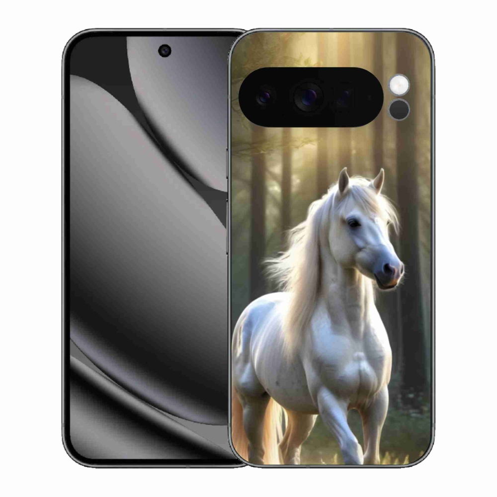 Gélový kryt mmCase na Google Pixel 10 Pro XL - biely kôň 3