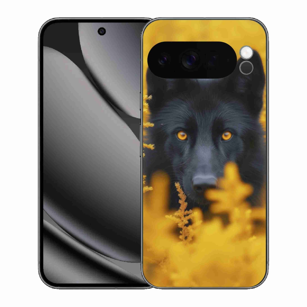 Gélový kryt mmCase na Google Pixel 10 Pro XL - čierny vlk 2