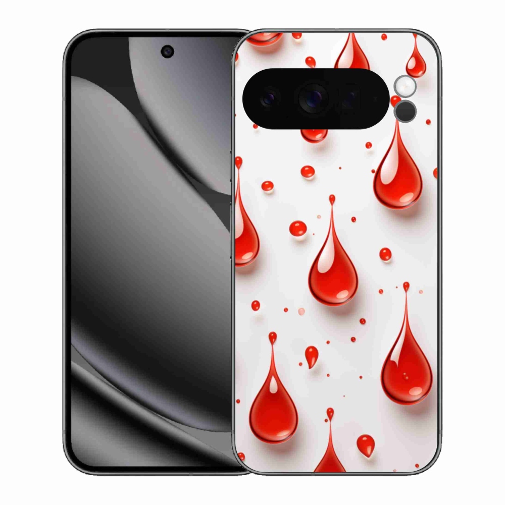 Gélový kryt mmCase na Google Pixel 10 Pro XL - červené kvapky
