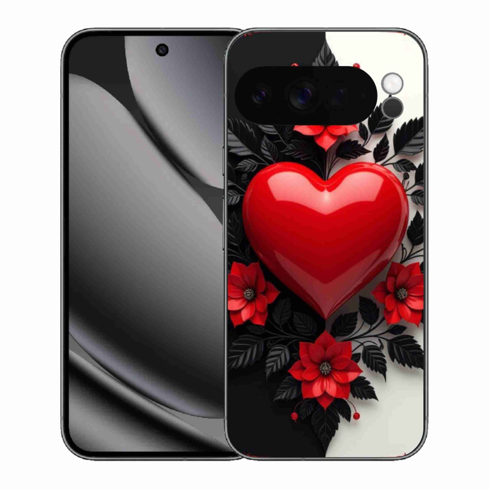 Gélový kryt mmCase na Google Pixel 10 Pro XL - červené srdce