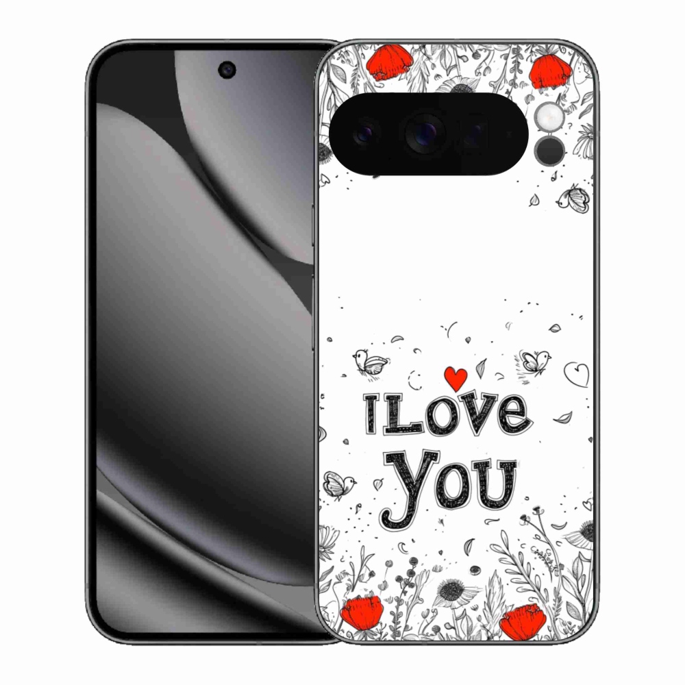 Gélový kryt mmCase na Google Pixel 10 Pre XL - I love you biele pozadie