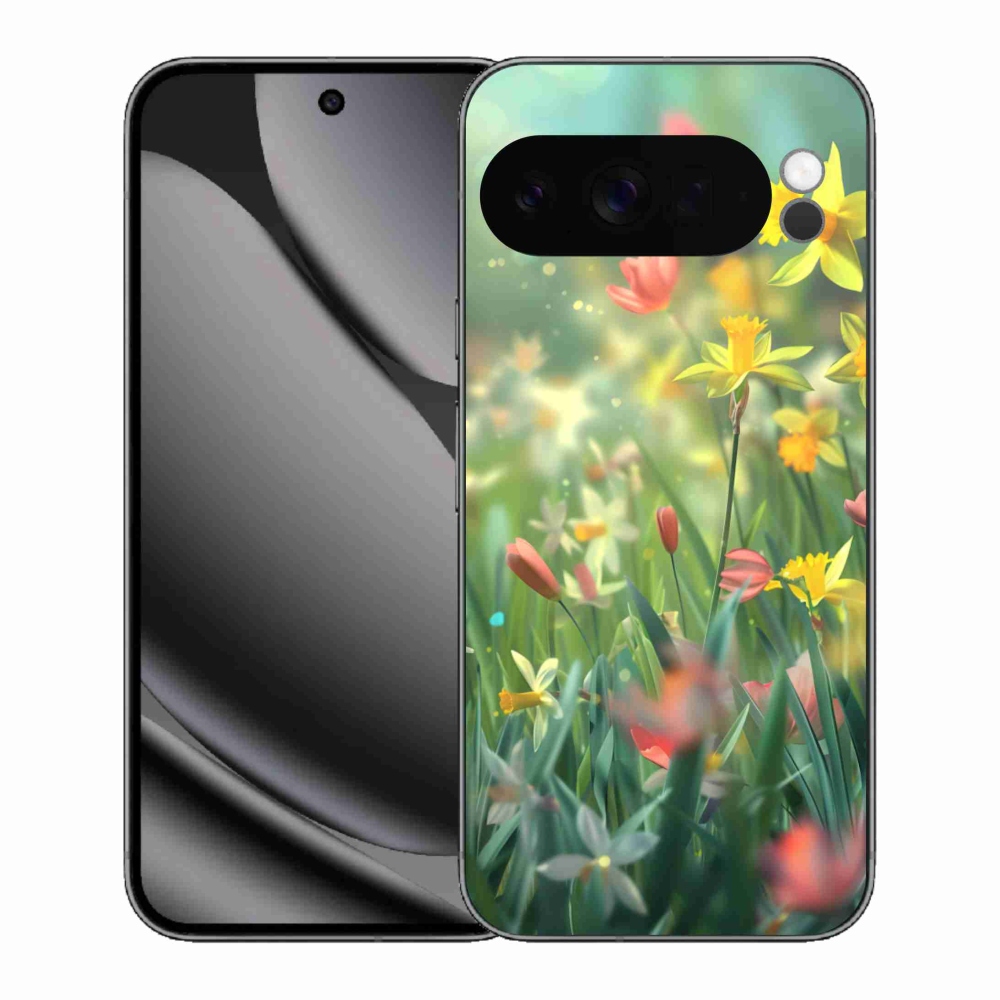 Gélový kryt mmCase na Google Pixel 10 Pro XL - jarné kvety