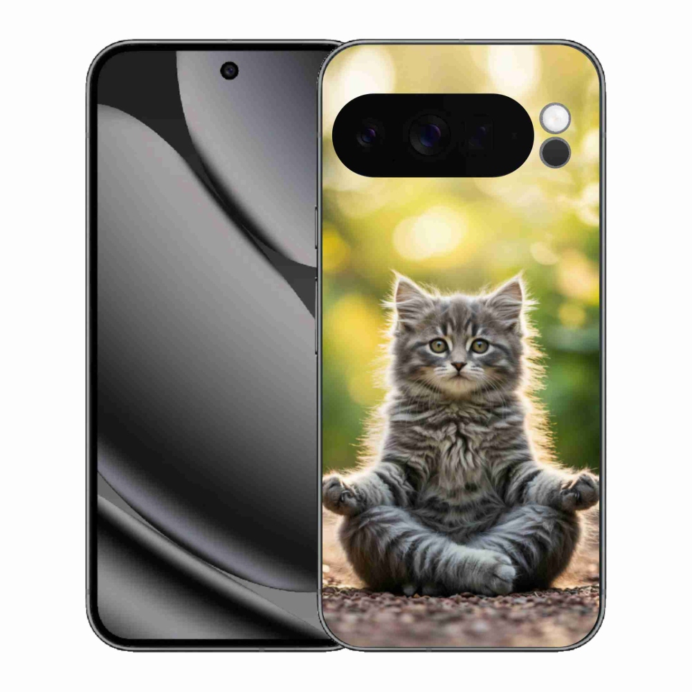 Gélový kryt mmCase na Google Pixel 10 Pro XL - meditujúce mačiatko