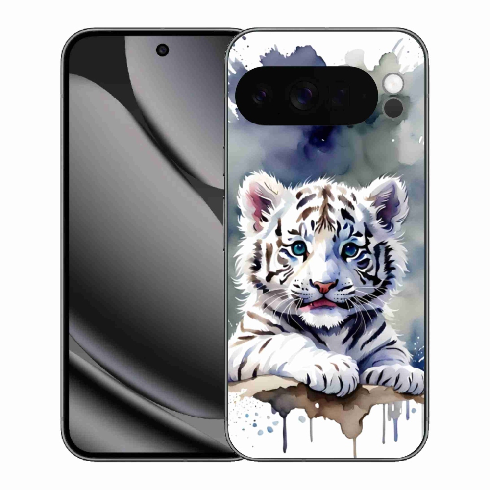 Gélový kryt mmCase na Google Pixel 10 Pro XL - mláďa bieleho tigra