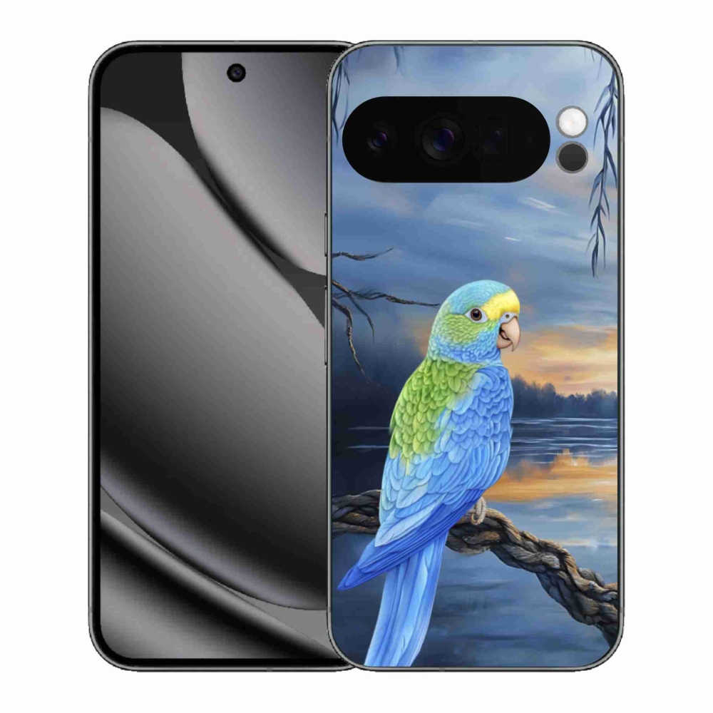 Gélový kryt mmCase na Google Pixel 10 Pro XL - modrý papagáj