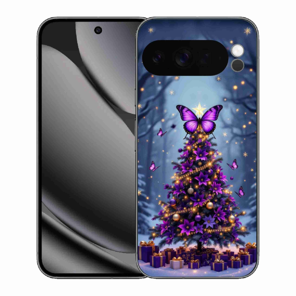 Gélový kryt mmCase na Google Pixel 10 Pro XL - motýlí vianočný stromček