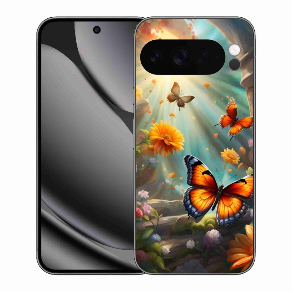 Gélový kryt mmCase na Google Pixel 10 Pro XL - motýlia záhrada 2