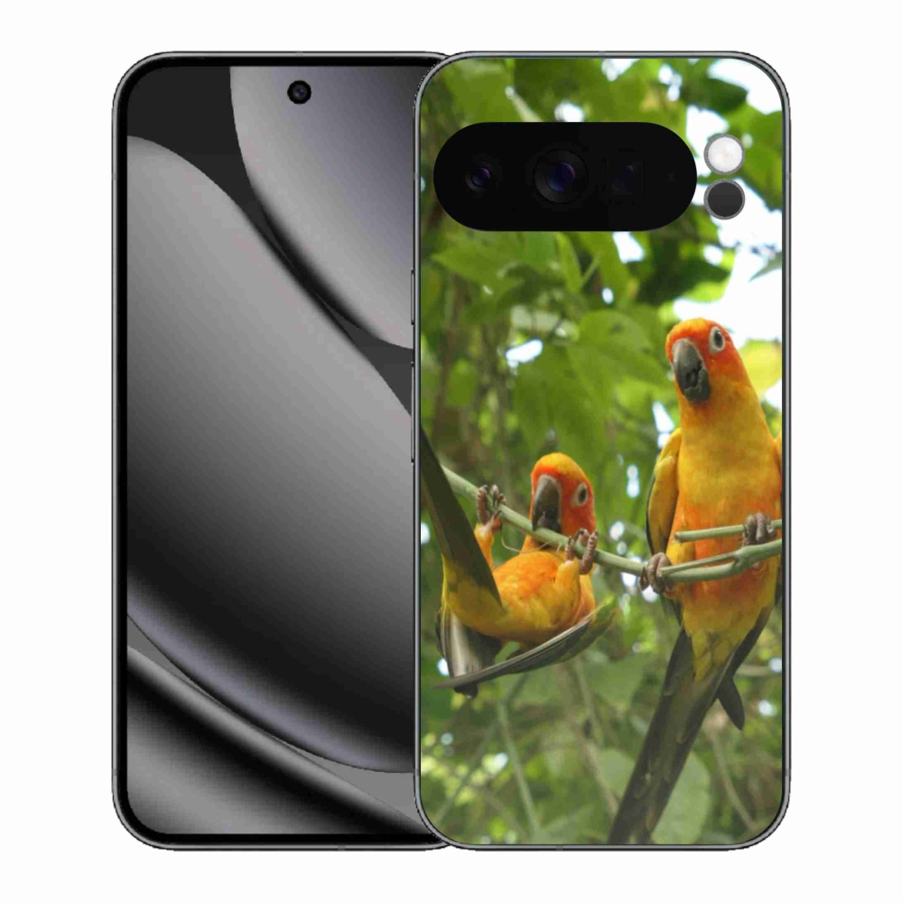 Gélový kryt mmCase na Google Pixel 10 Pro XL - papagáje aratingy