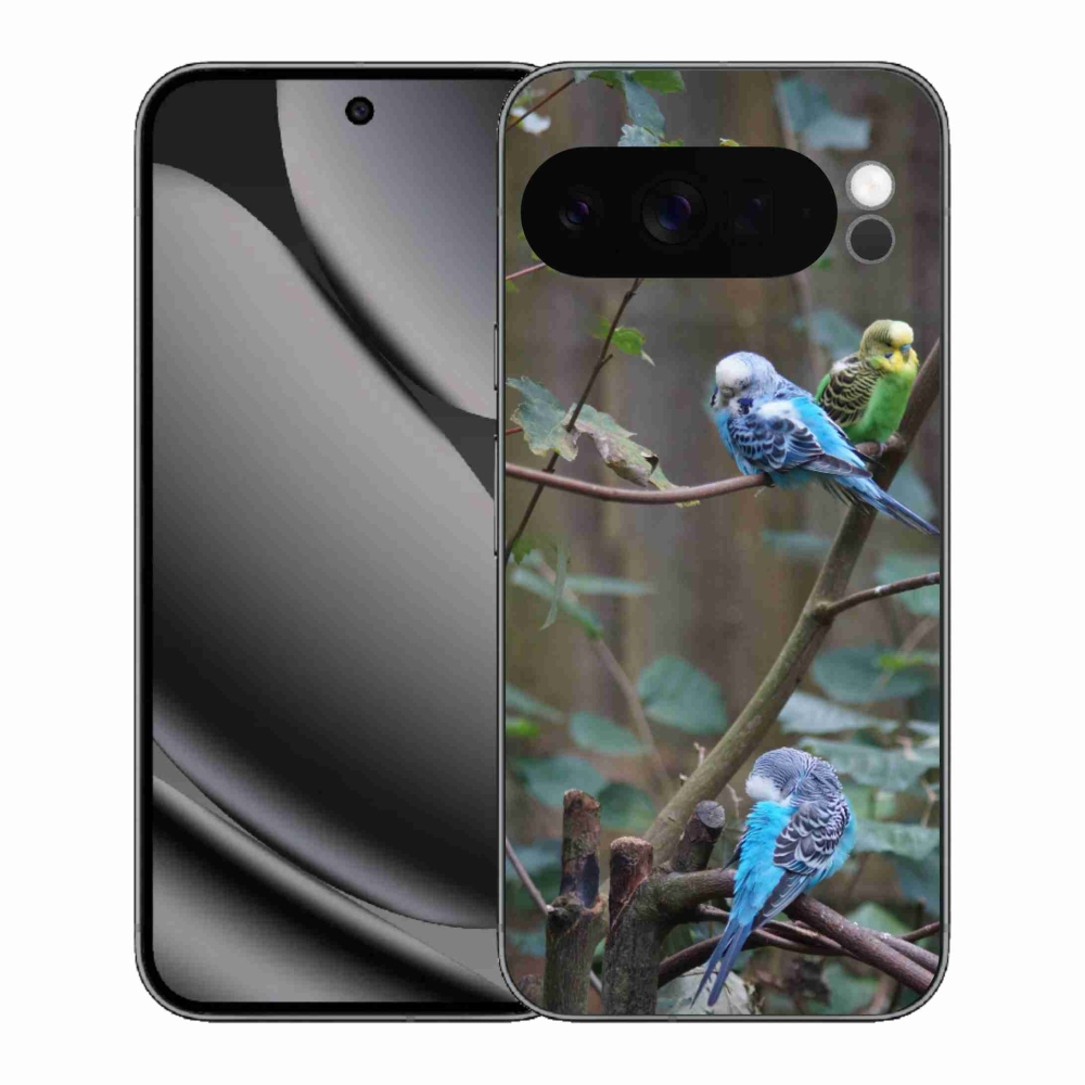 Gélový kryt mmCase na Google Pixel 10 Pro XL - papagáje na vetve