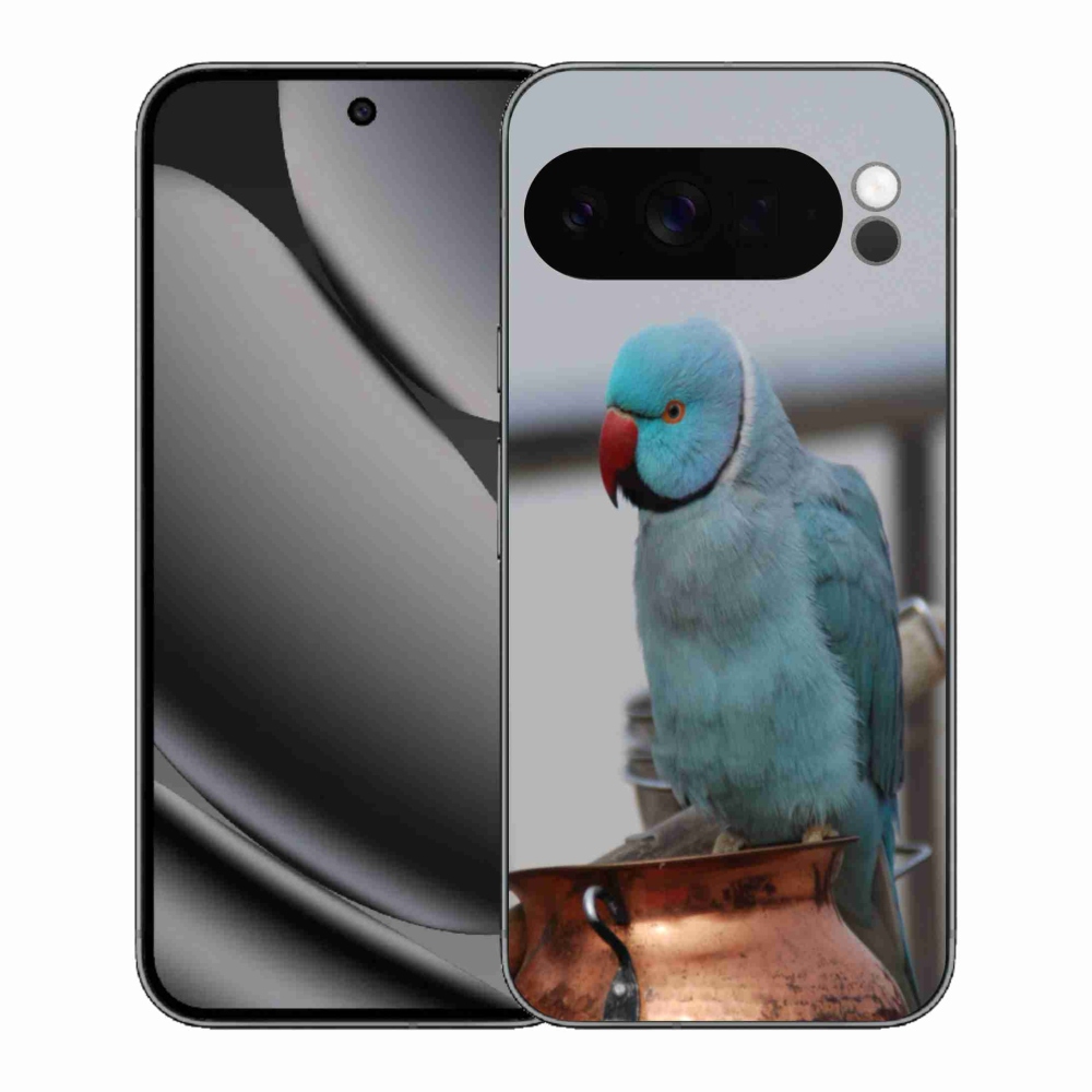 Gélový kryt mmCase na Google Pixel 10 Pro XL - papagáj alexander modrý