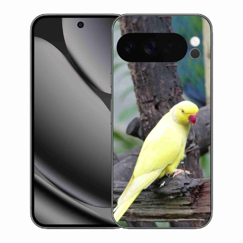 Gélový kryt mmCase na Google Pixel 10 Pro XL - papagáj alexander žltý