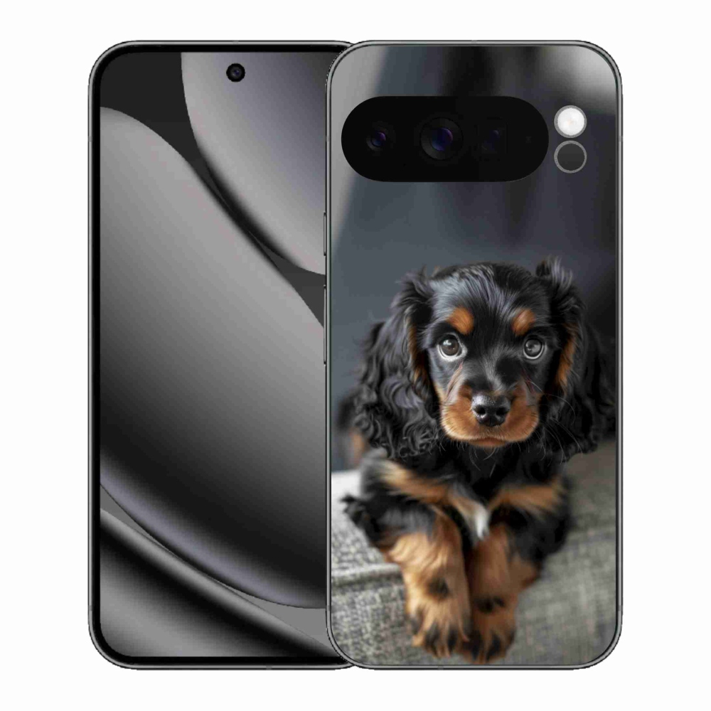 Gélový kryt mmCase na Google Pixel 10 Pro XL - roztomilý dlhosrstý jazvečík