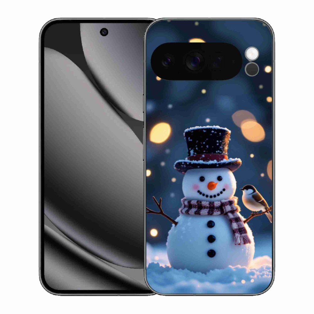 Gélový kryt mmCase na Google Pixel 10 Pro XL - vianočný snehuliak