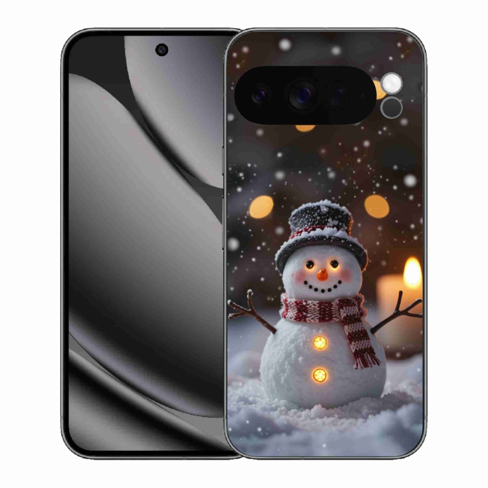 Gélový kryt mmCase na Google Pixel 10 Pro XL - veselý snehuliak