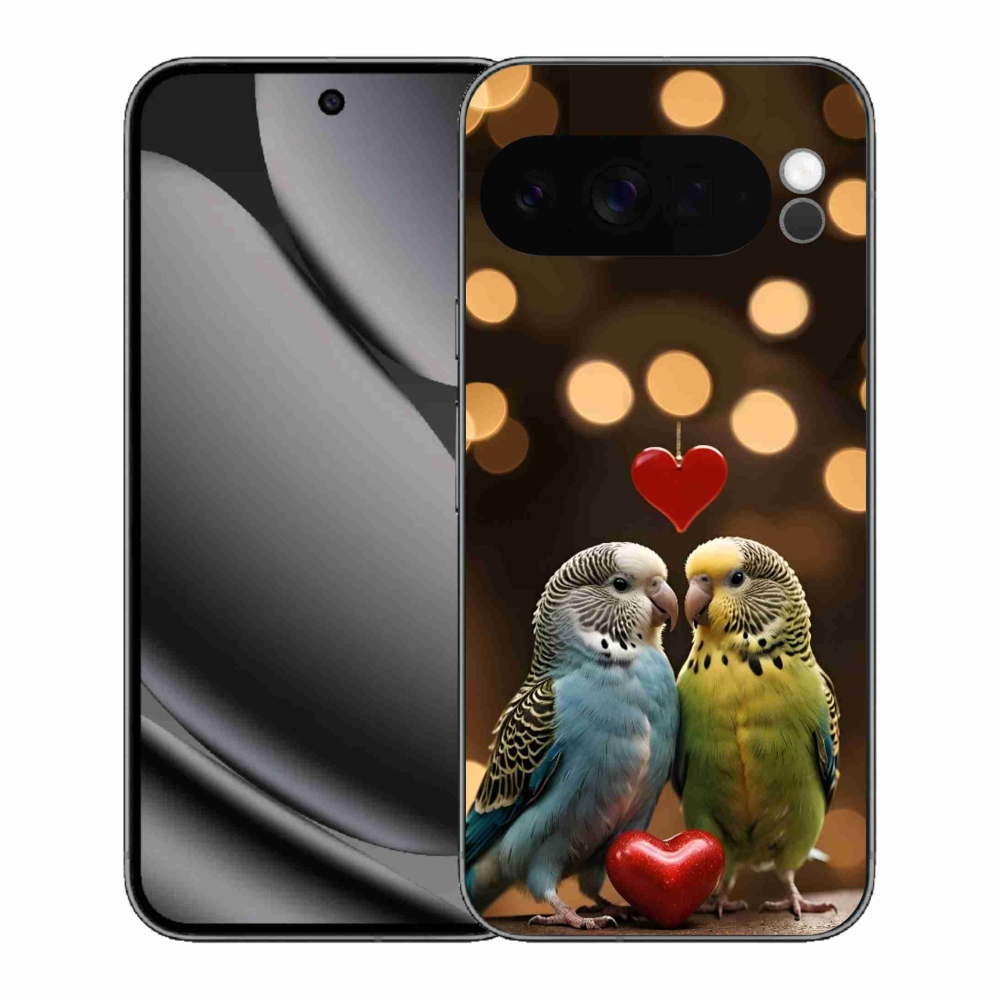 Gélový kryt mmCase na Google Pixel 10 Pre XL - zamilovaní papagáje