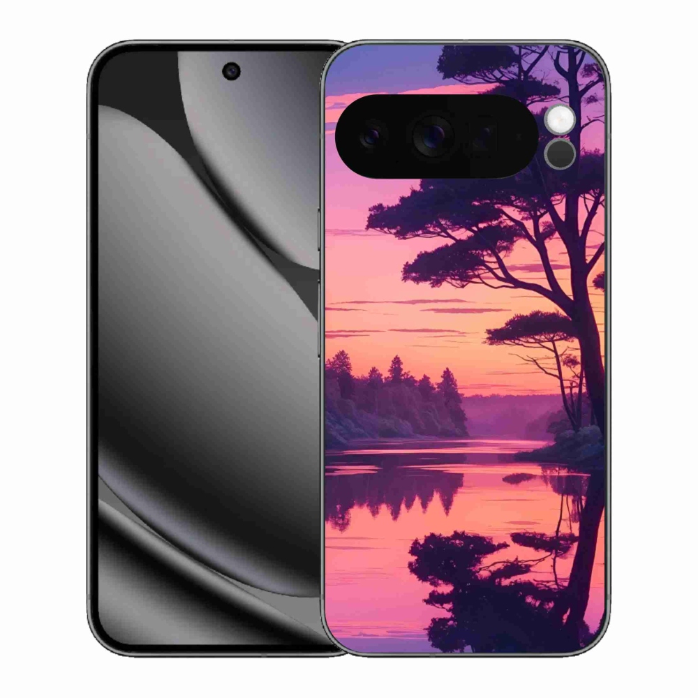 Gélový kryt mmCase na Google Pixel 10 Pro XL - západ slnka nad jazerom