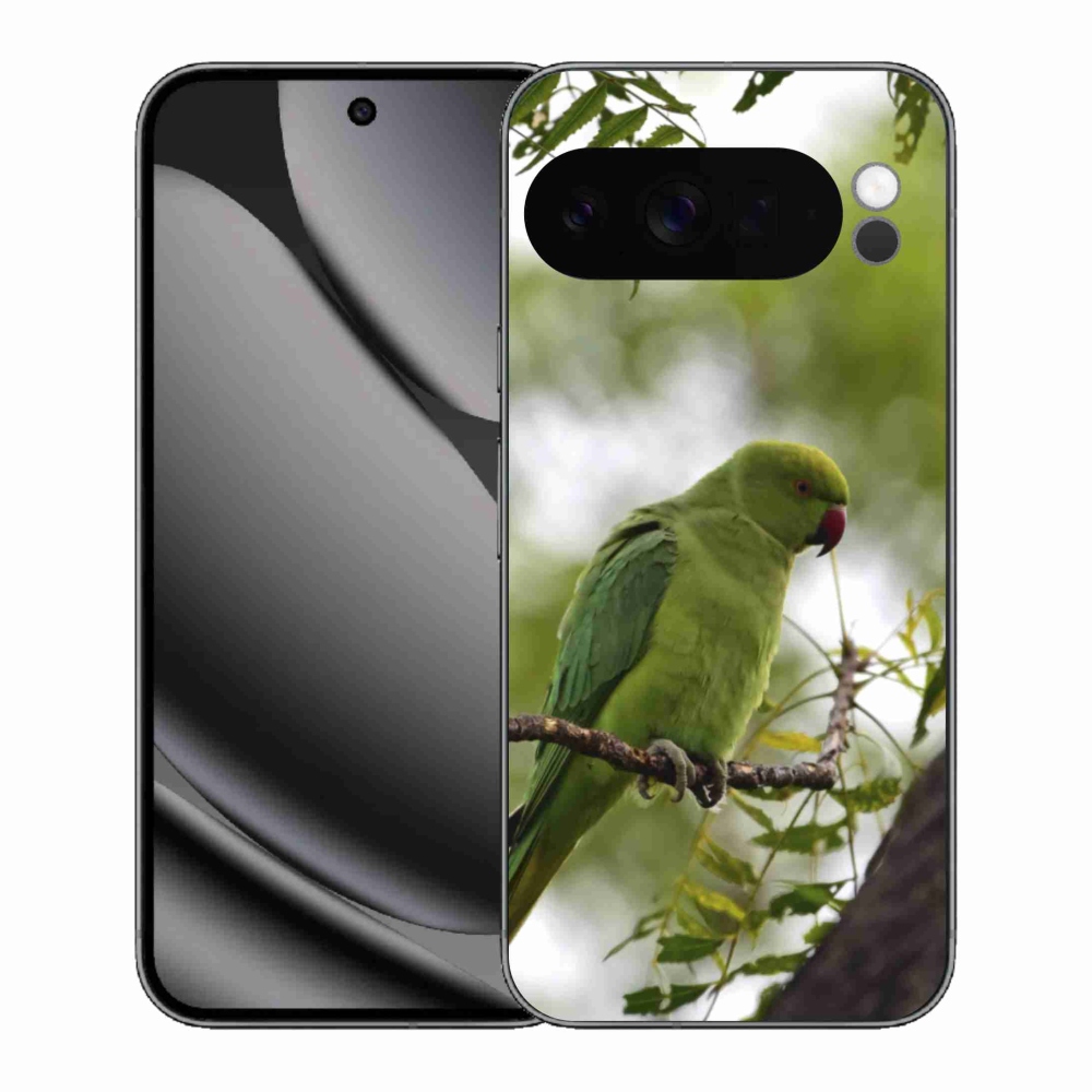 Gélový kryt mmCase na Google Pixel 10 Pro XL - zelený papagáj