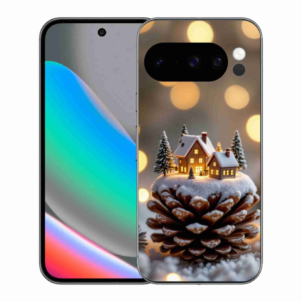 Gélový kryt mmCase na Google Pixel 10 Pro - zimná dedinka