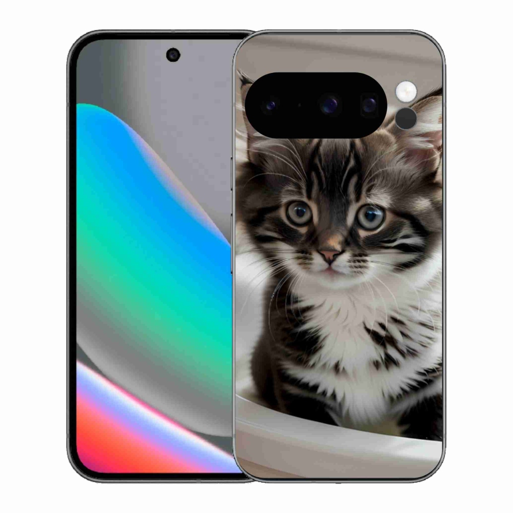 Gélový kryt mmCase na Google Pixel 10 Pro - zvedavé mačiatko