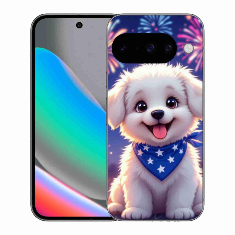 Gélový kryt mmCase na Google Pixel 10 - slávnostné šteňa