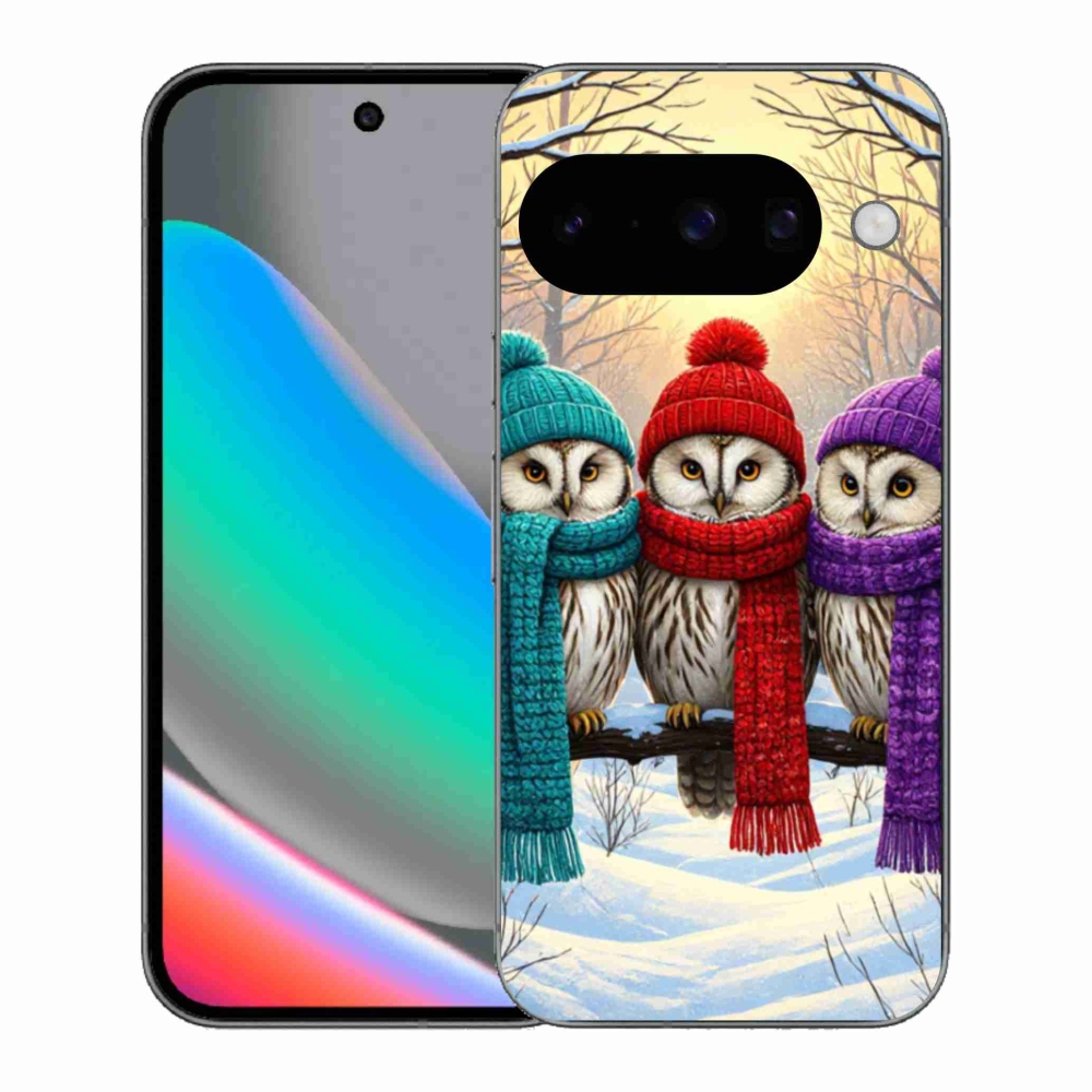 Gélový kryt mmCase na Google Pixel 10 - soví priatelia