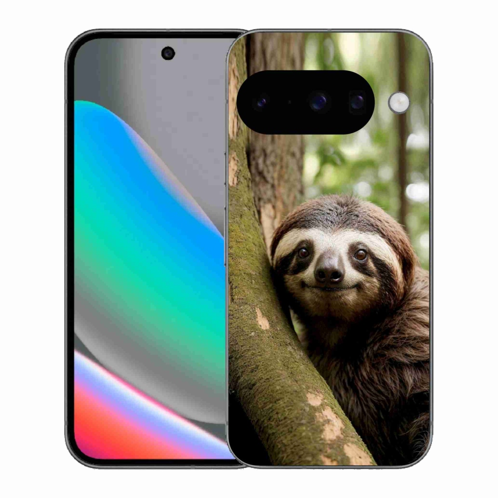 Gélový kryt mmCase na Google Pixel 10 - usmievavý leňochod