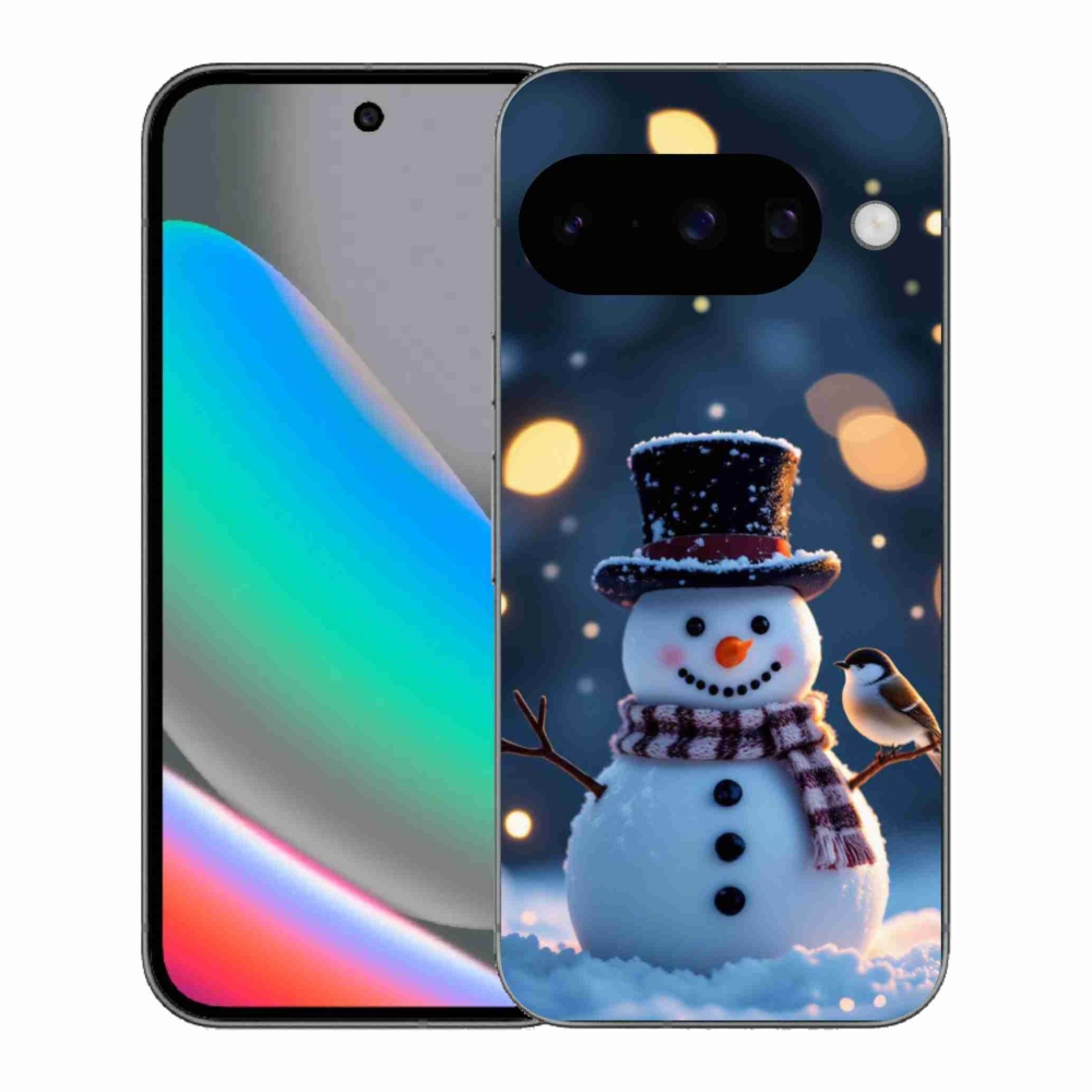 Gélový kryt mmCase na Google Pixel 10 - vianočný snehuliak