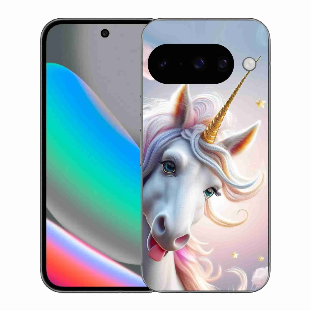 Gélový kryt mmCase na Google Pixel 10 - veselý jednorožec