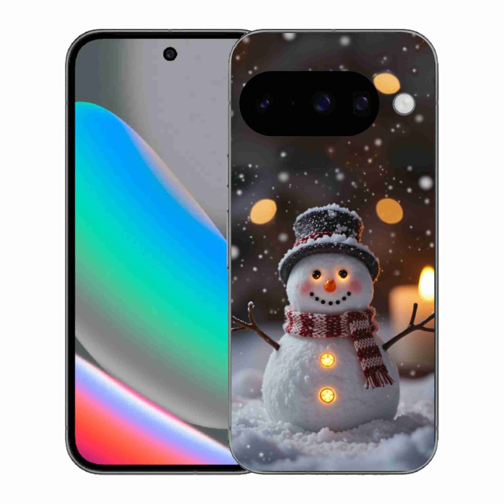 Gélový kryt mmCase na Google Pixel 10 - veselý snehuliak