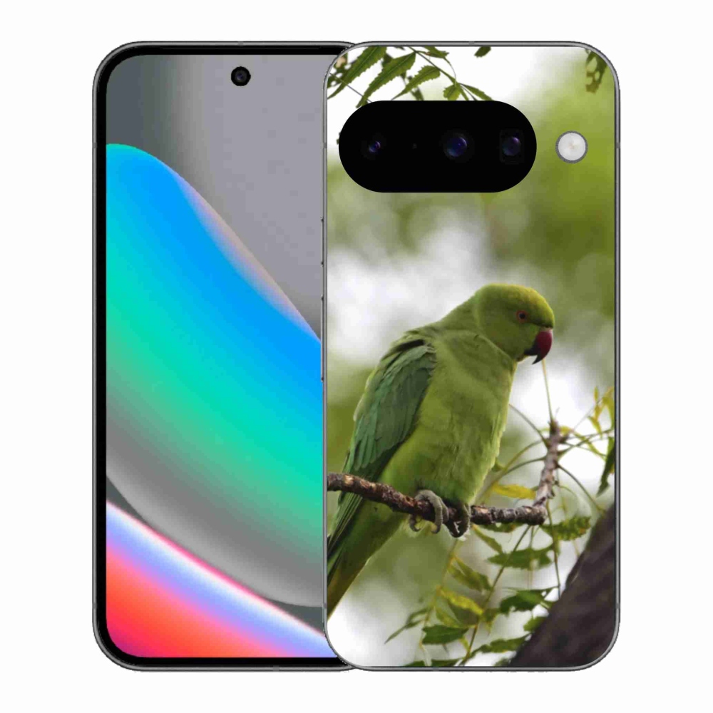 Gélový kryt mmCase na Google Pixel 10 - zelený papagáj