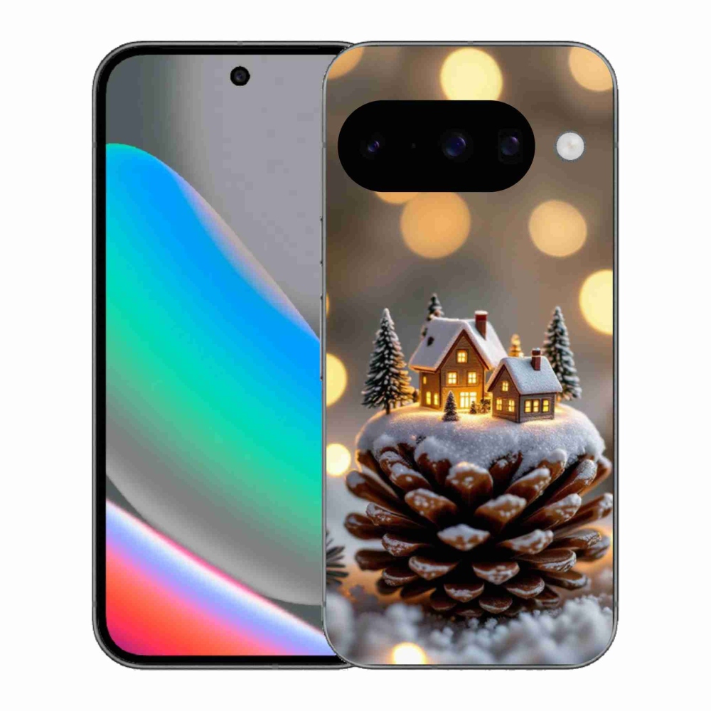 Gélový kryt mmCase na Google Pixel 10 - zimná dedinka