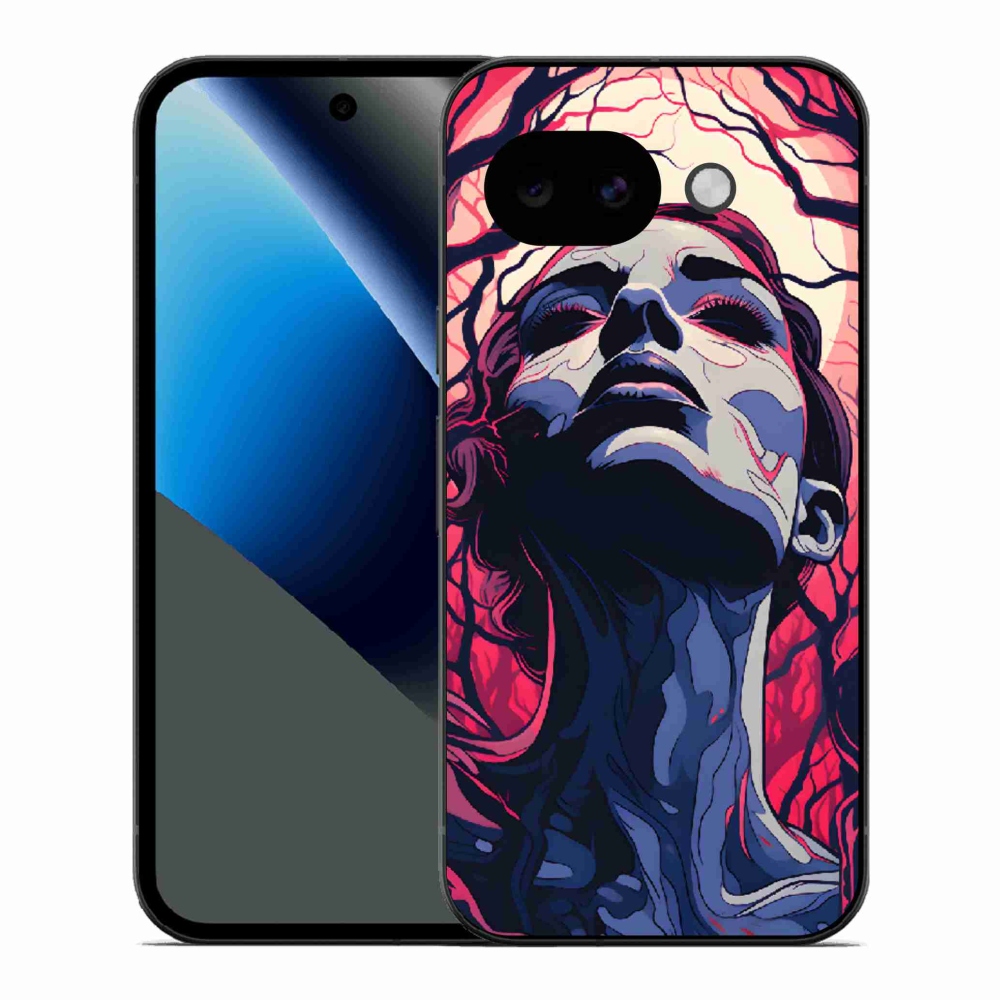 Gélový kryt mmCase na Google Pixel 10a - abstraktná tvár