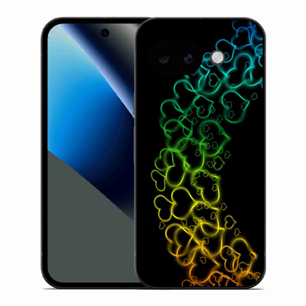 Gélový kryt mmCase na Google Pixel 10a - farebné srdiečka