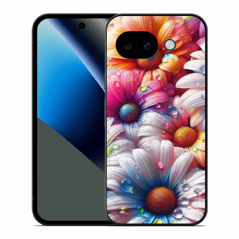 Gélový kryt mmCase na Google Pixel 10a - farebné margaréty
