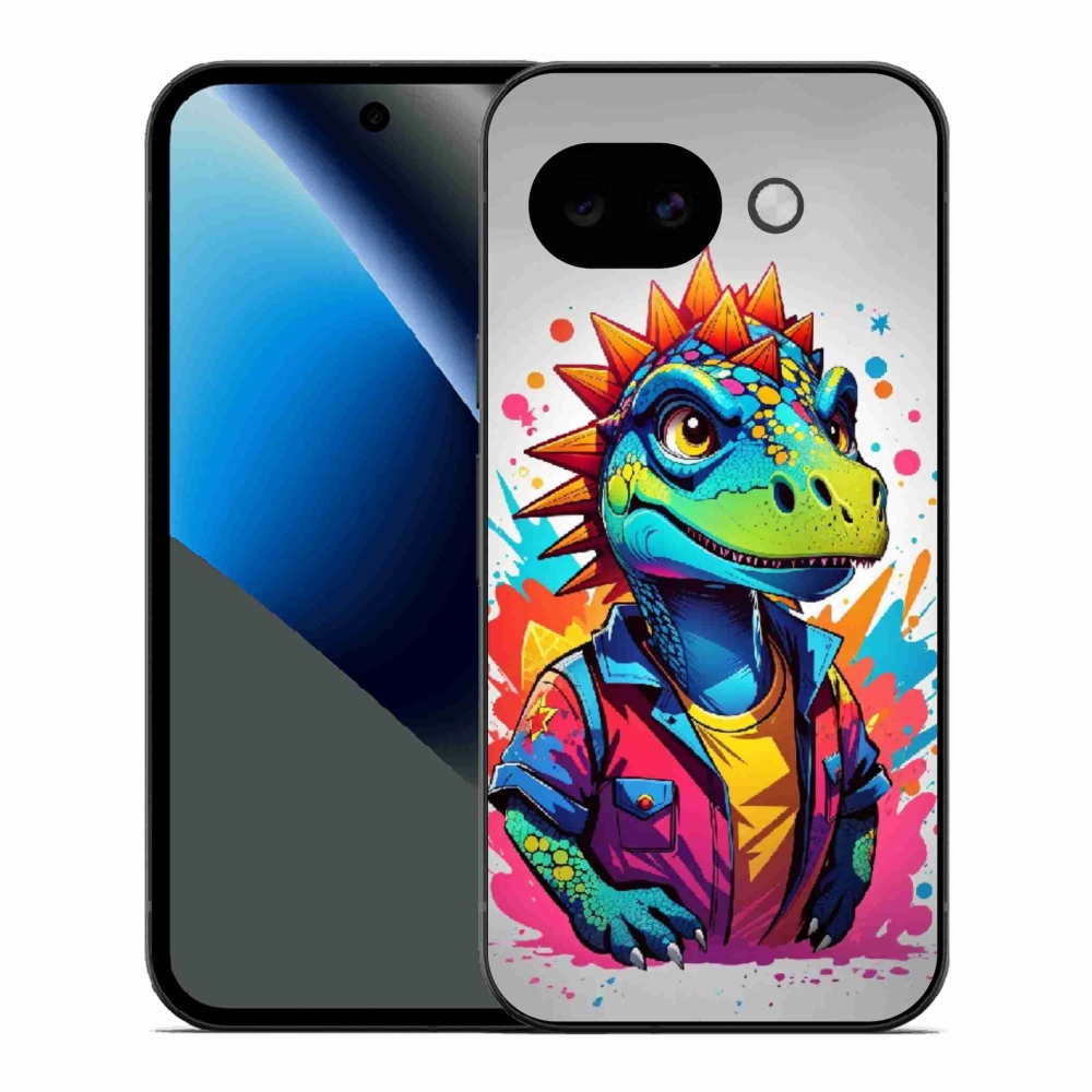 Gélový kryt mmCase na Google Pixel 10a - farebný dinosaurus