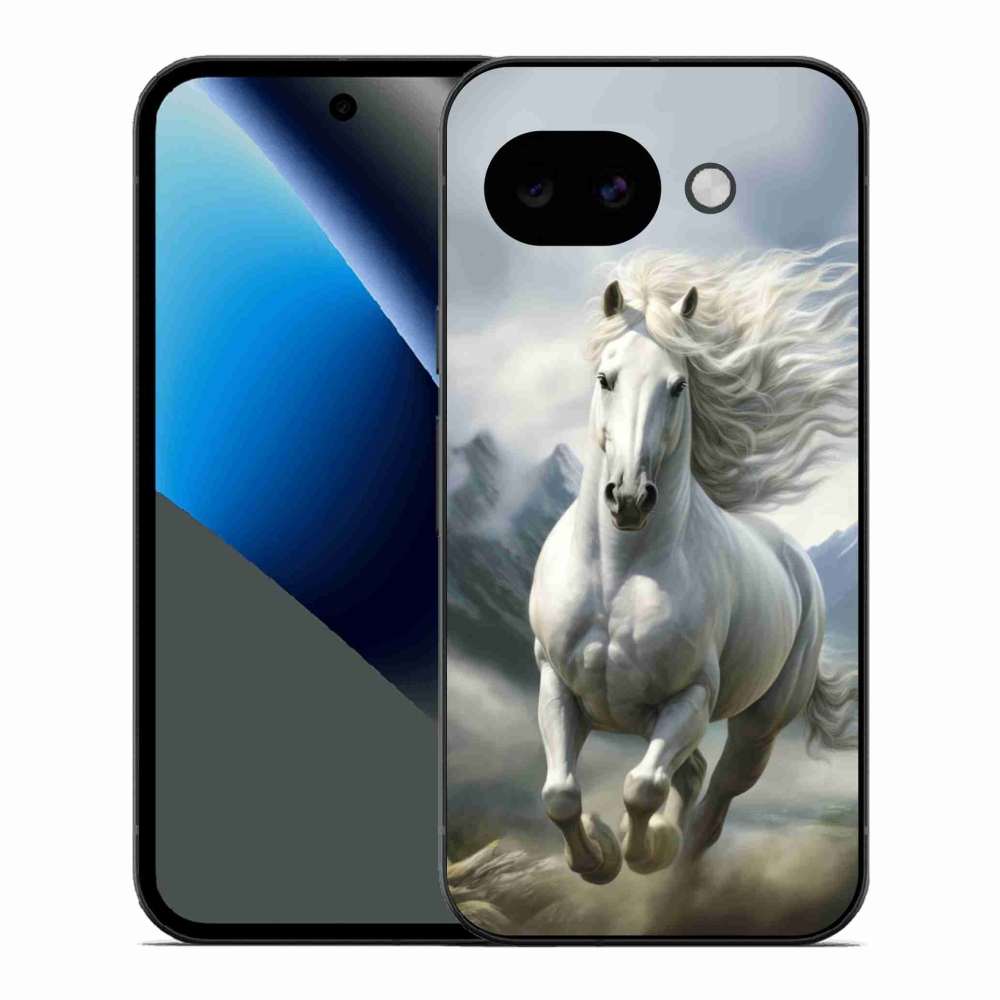 Gélový kryt mmCase na Google Pixel 10a - bežiaci biely kôň 3