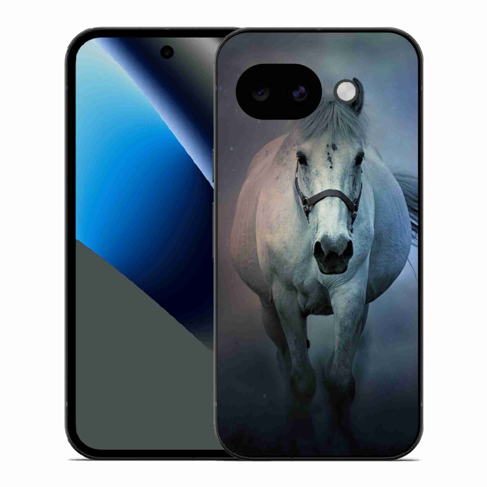 Gélový kryt mmCase na Google Pixel 10a - bežiaci biely kôň