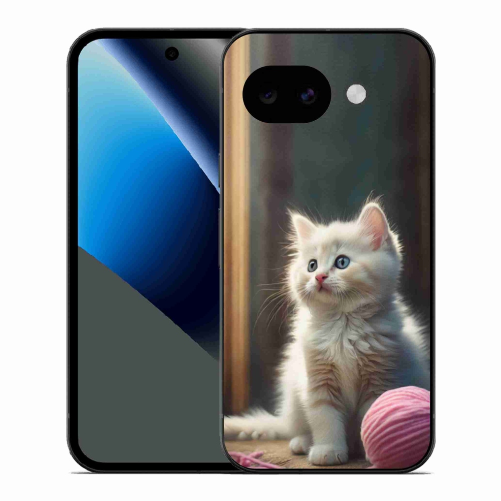 Gélový kryt mmCase na Google Pixel 10a - biele mačiatko 2