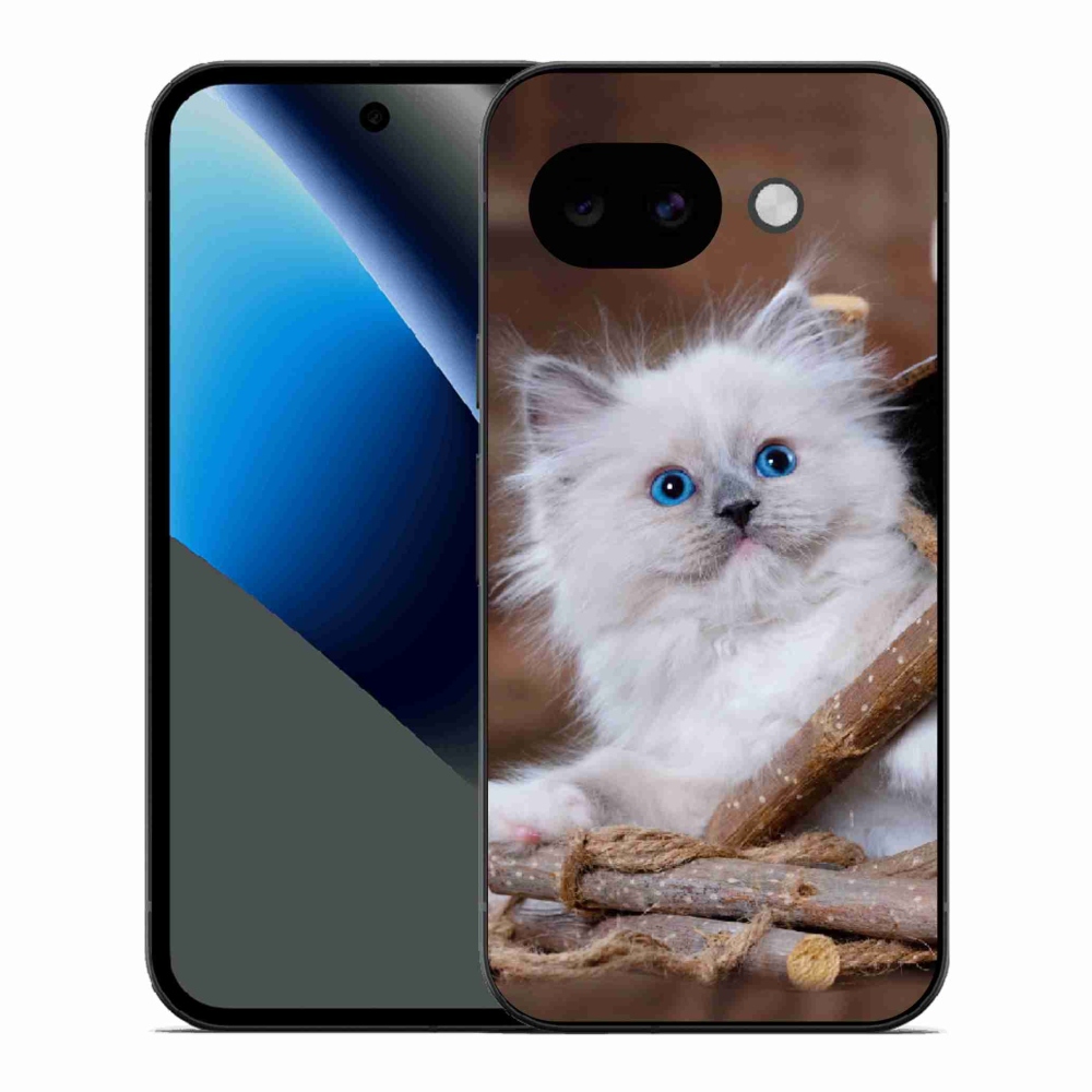 Gélový kryt mmCase na Google Pixel 10a - biele mačiatko