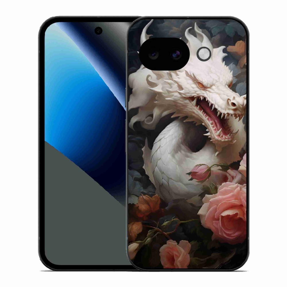 Gélový kryt mmCase na Google Pixel 10a - biely drak