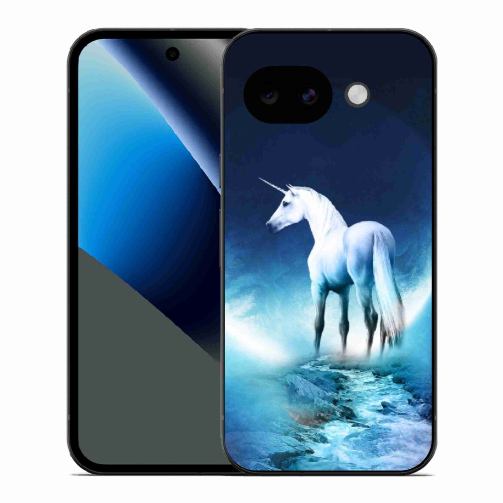 Gélový kryt mmCase na Google Pixel 10a - biely jednorožec