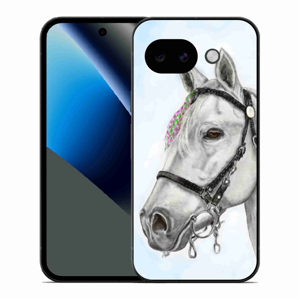 Gélový kryt mmCase na Google Pixel 10a - biely kôň 1